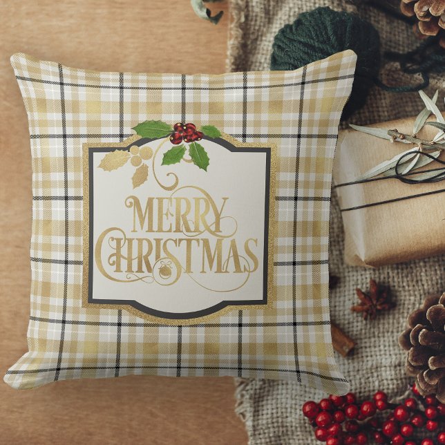 Jul Pillows God jul Dekorativ kudde (Christmas pillows, festive merry Christmas throw pillow for couch)