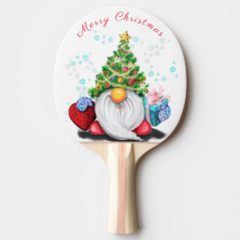 Jul Ping Pong Paddle Gnome med Gift Pingisracket