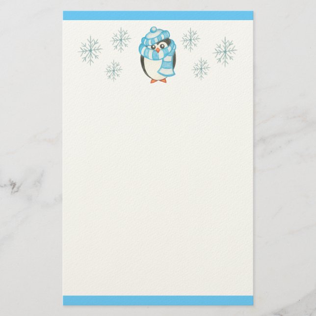 Jul Pingvin Pappersvaror Brevpapper (Framsida)