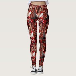 Jul Pinup Jultomten Dam Mönster Leggings