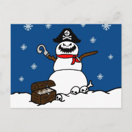 Jul Pirat Snögubbe Helg Vykort