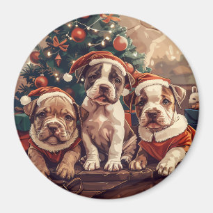 Jul Pit Bull Valp Hundar Magnet