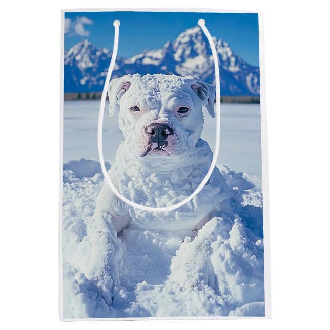 Jul Pitbull Hund Snöman (Framsidan)