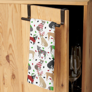 Jul Pitbull Hundar Kitchen Towel Kökshandduk