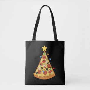 Jul Pizza Älskare Högtidlig Middag Xmas Natt Tygkasse