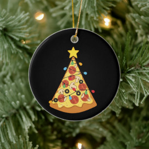 Jul Pizza Älskare Höjdpunkt Jul Dinner Julnatt Julgransprydnad Keramik