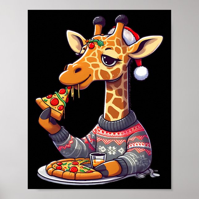 Jul Pizza Giraff  Poster (Framsidan)