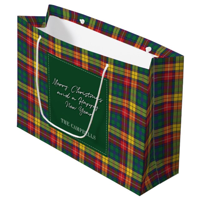 Jul Plade Helgdagar Buchanan Tartan (Framsidan Vinklad)