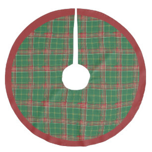 Jul Plade Red på Grönten Julgransmatta Borstad Polyester