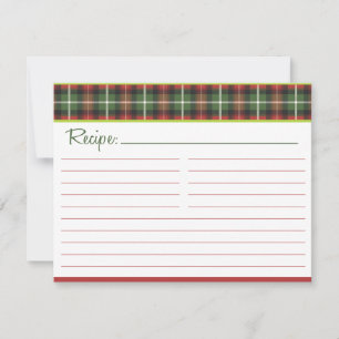 Jul Plaid Receptkort