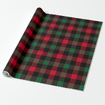 Jul Plaid Röd Grön Svart Rutig Mönster