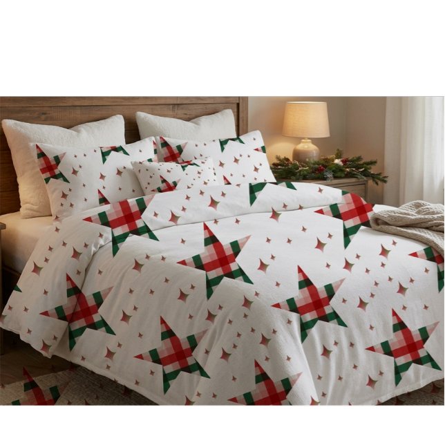 Jul Plaid Stjärna Unik Design  Fleecefilt (Skapare uppladdad)