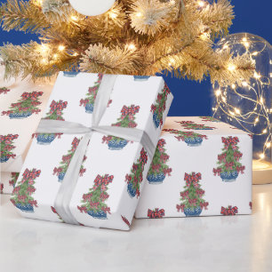 Jul Play Bow Chinoiserie Topiary Träd Presentpapper