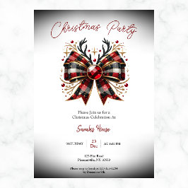 Jul Play Bow Party Inbjudningar