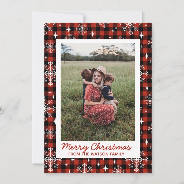 Jul Play Snö Photo Julkort (Framsida)