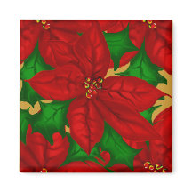 jul Poinsetta Magnet