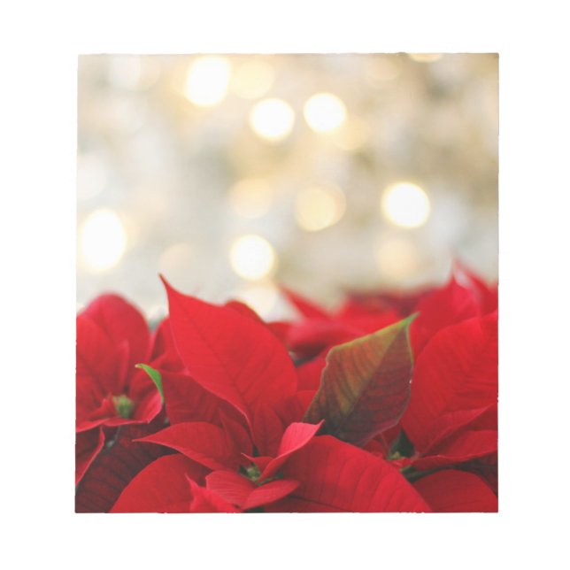 Jul Poinsettia Anteckningsblock (Framsida)