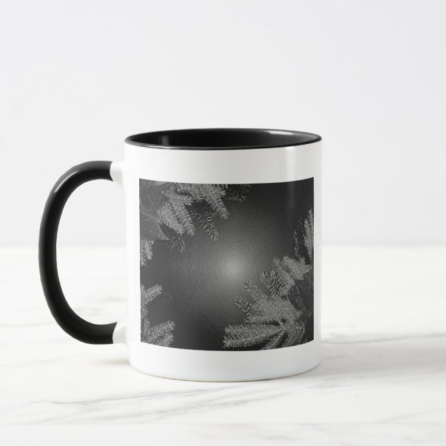 Jul Poinsettia Black och Grått I Mugg (Vänster)