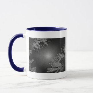 Jul Poinsettia Black och Grått I Mugg