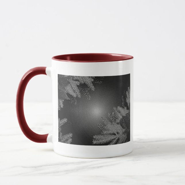 Jul Poinsettia Black och Grått I Mugg (Vänster)