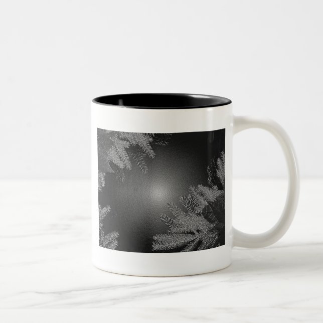 Jul Poinsettia Black och Grått II Två-Tonad Mugg (Höger)