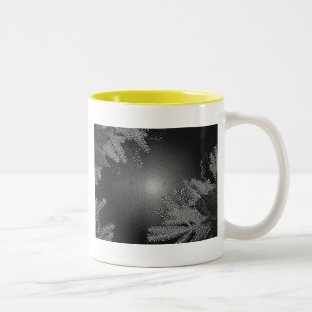 Jul Poinsettia Black och Grått II Två-Tonad Mugg (Höger)