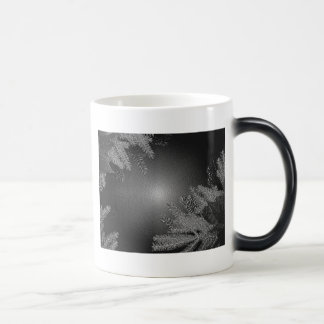 Jul Poinsettia Black och Grått III Magisk Mugg