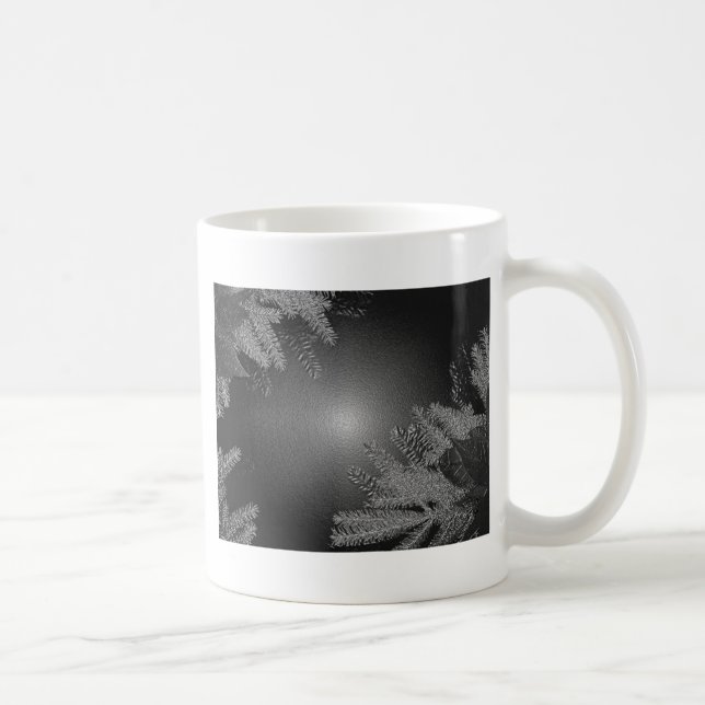Jul Poinsettia Black och Grått Kaffemugg (Höger)