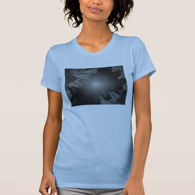 Jul Poinsettia Black och Grått VII Tee Shirt (Framsida)