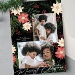 Jul Poinsettia Black White Photo Collage Julkort<br><div class="desc">💌 kärlek och sprid munterhet till helgdag med mitt omtänksamt utformade hälsningskort. Det här kortet är en arbetsyta för din helgdag till vänner, familj och högskolor. Jag lade till de fängslande designerna och det här definierade hela min samling helgdag. Jag hoppas att ni kärlek får kort och samlingar lika mycket...</div>
