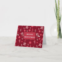 Jul Poinsettia Blomma OchKerryGratulationskort