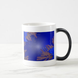 Jul Poinsettia Blue III Magisk Mugg