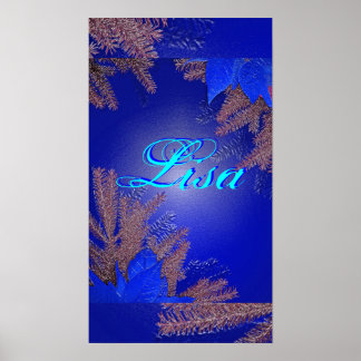 Jul Poinsettia Blue Lisa I Poster