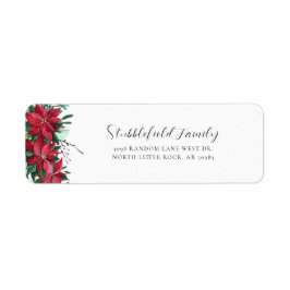 Jul Poinsettia Botaniska Returadressen Returadress Etikett