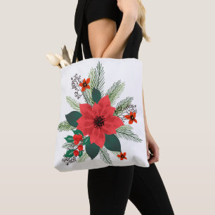 Jul Poinsettia Bouquet Tygkasse