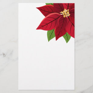 Jul Poinsettia Brevpapper