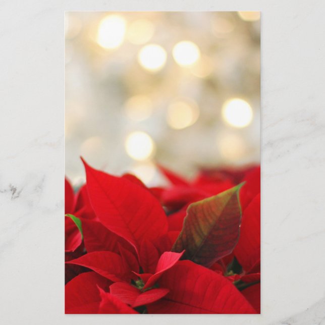 Jul Poinsettia Brevpapper (Framsida)