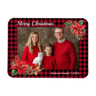 Jul Poinsettia Buffalo Play Family Photo Magnet