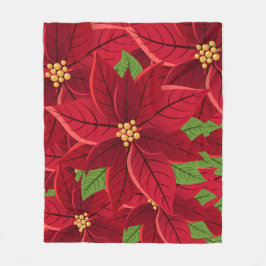 Jul Poinsettia Fleecefilt