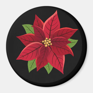 Jul Poinsettia Gift Magnet