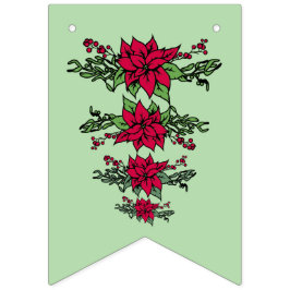 Jul poinsettia girlang banner vimplar