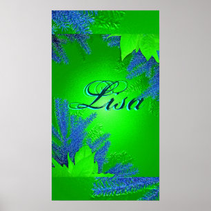 Jul Poinsettia Grönt Lisa I Poster