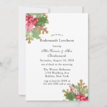 Jul Poinsettia Guld Bridesmaids Luncheon