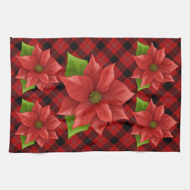 Jul Poinsettia Hand Towel Kökshandduk (Horisontell)