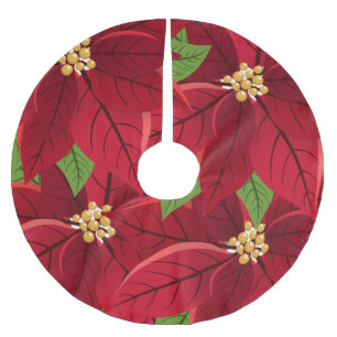 Jul Poinsettia Julgransmatta Borstad Polyester
