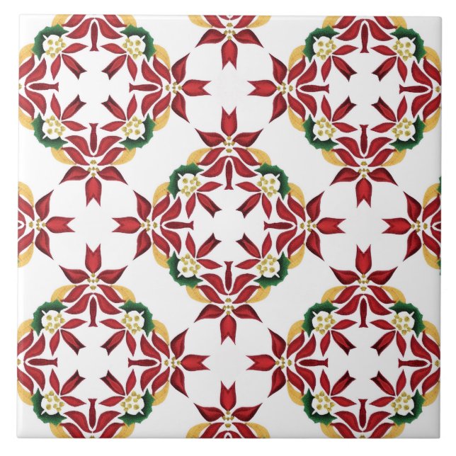 jul poinsettia kakel (Framsidan)