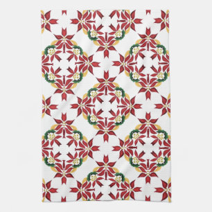 jul poinsettia kökshandduk