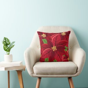 Jul Poinsettia Kudde