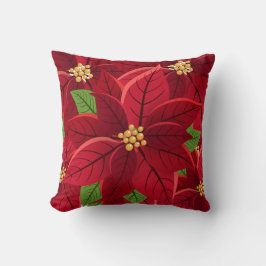 Jul Poinsettia Kudde