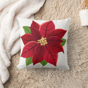 Jul Poinsettia Kudde